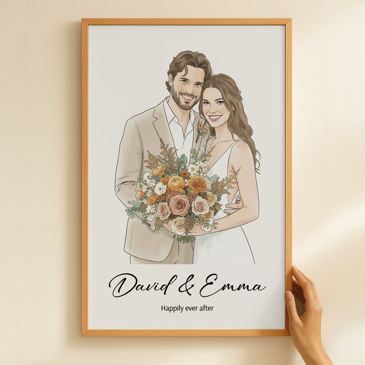 Happily-Ever-After-Wedding-Anniversary-Gift-For-Her-Him-Watercolor-Art-Personalized-Poster-5
