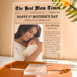 Happy 1st Mother's Day Thank You For Everything - Personalized Acrylic Photo Plaque