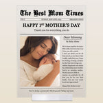 Happy 1st Mother's Day Thank You For Everything - Personalized Acrylic Photo Plaque