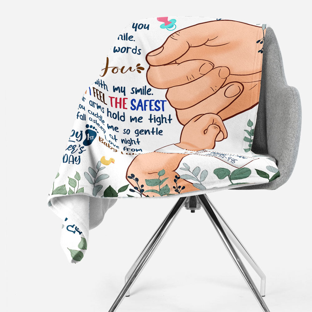 Happy 1st Mothers Day Mommy - Personalized Blanket