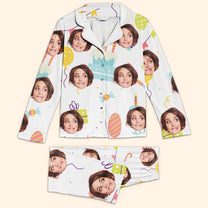 Happy Birthday Custom Face Funny For Family - Personalized Photo Pajamas