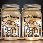 Happy Campers - Personalized Mason Jar Light