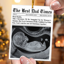 Happy Christmas From The Bump Times Newspaper - Personalized Acrylic Photo Ornament