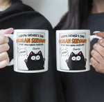 Happy Father's Day Human Servant - Personalized Mug for Cat Dad