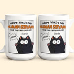 Happy Father's Day Human Servant - Personalized Mug for Cat Dad