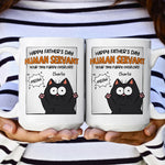 Happy Father's Day Human Servant - Personalized Mug for Cat Dad