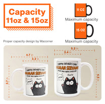 Happy Father's Day Human Servant - Personalized Mug for Cat Dad