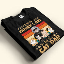 Happy Father's Day To The Best Cat Dad - Personalized Shirt
