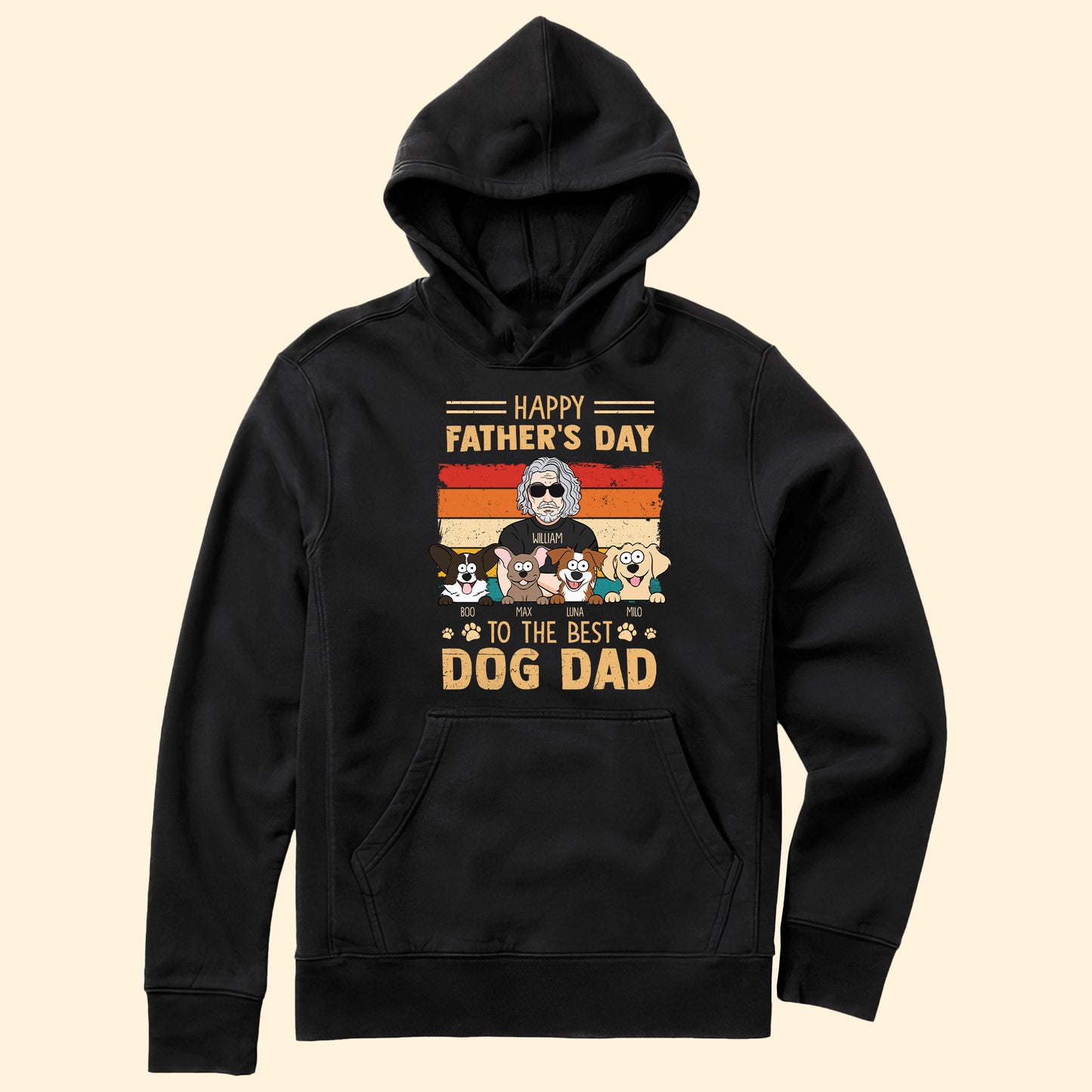 Happy Father's Day To The Best Dog Dad - Personalized Shirt