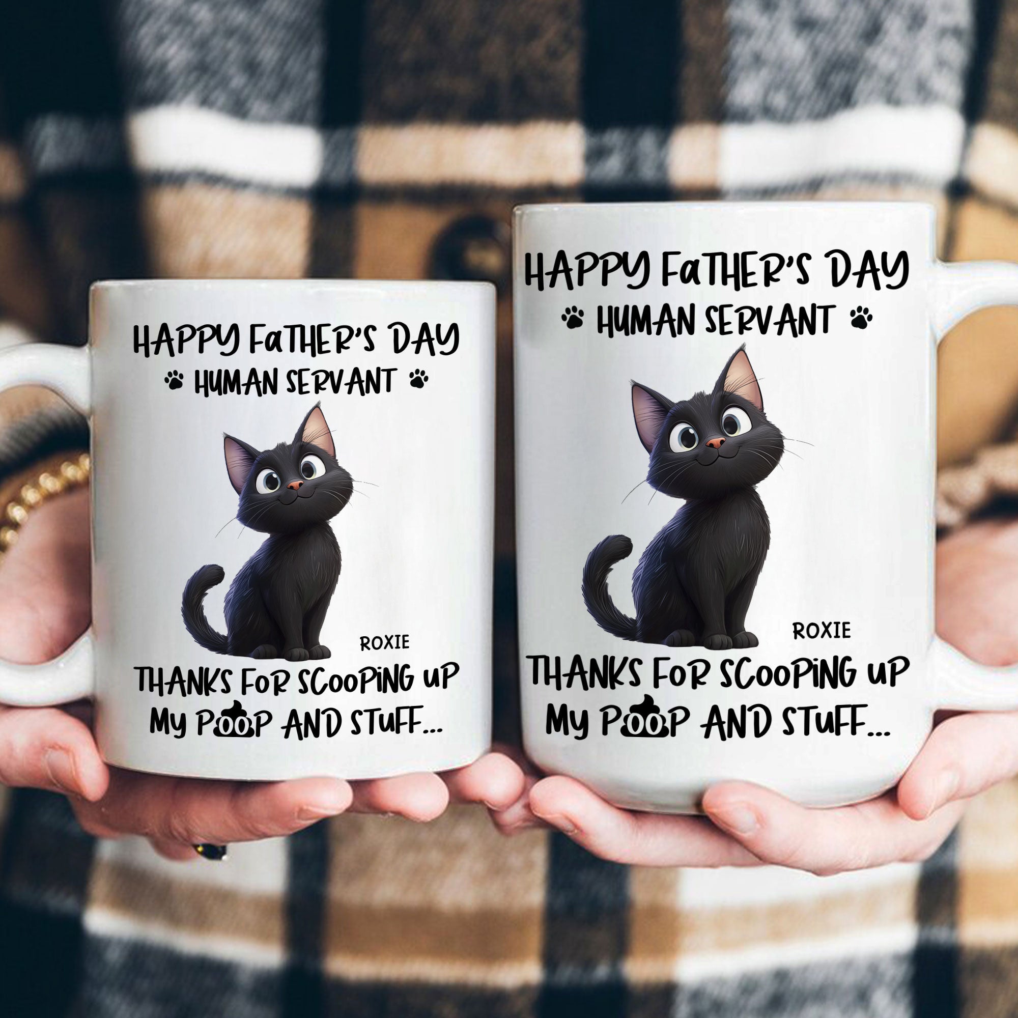 Father's Day Gifts, Happy Father's Day, Human Servant - Personalized Mug