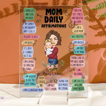 Happy First Mother's Day Mom Daily Affirmations - Personalized Acrylic Plaque