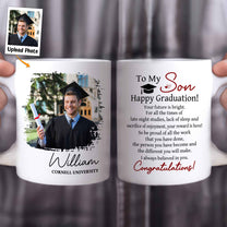 Happy Graduation Your Future Is Bright - Personalized Photo Mug