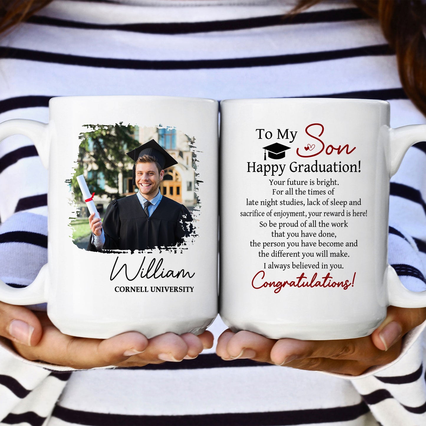 Happy Graduation Your Future Is Bright - Personalized Photo Mug