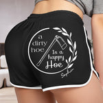 Happy Hoe Funny Gardening Humor - Custom Dolphin Shorts