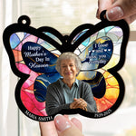 Happy Mother's Day In Heaven - Personalized Window Hanging Suncatcher Photo Ornament