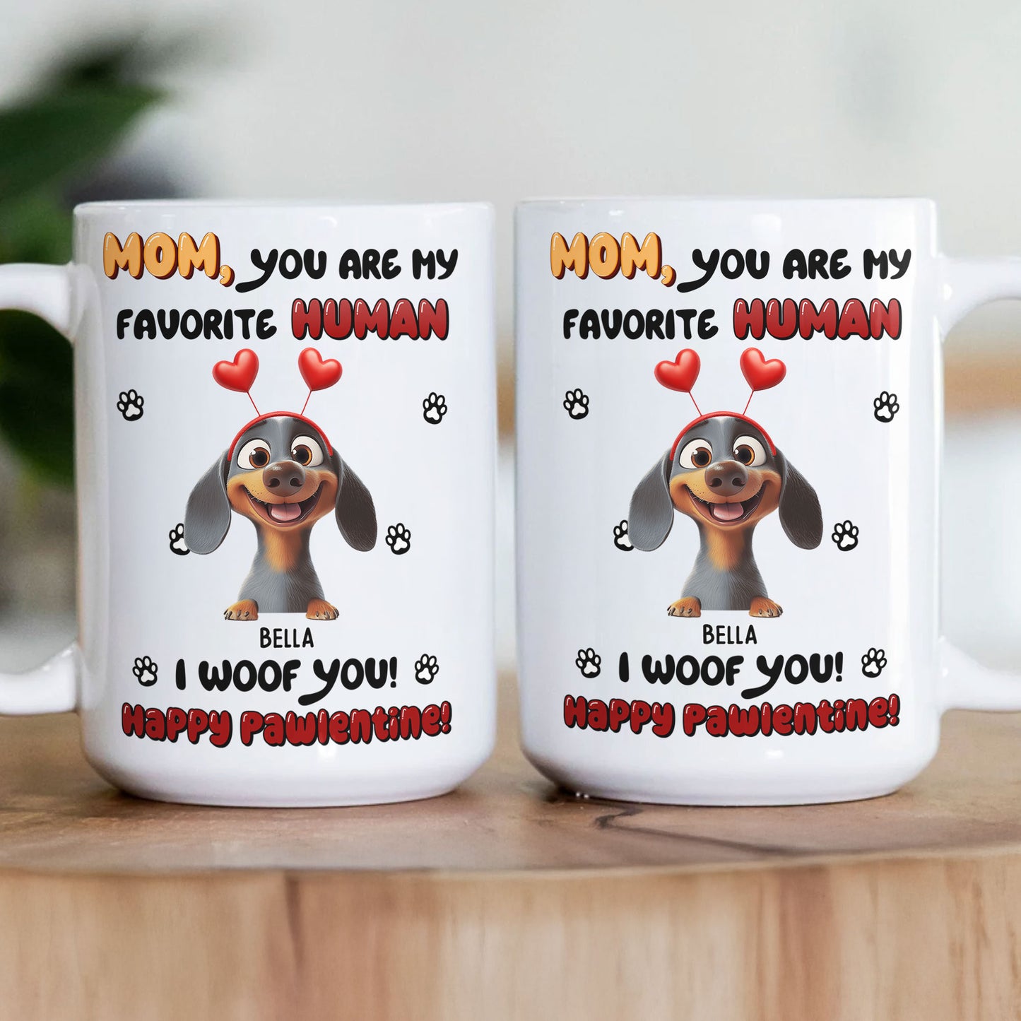Happy Pawlentine! - Personalized Mug
