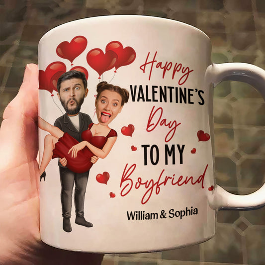 Happy Valentine's Day To My Love - Personalized Photo Mug - Valentine's Day Gifts For Men, Husband, Him, Boyfriend