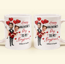 Happy Valentine's Day To My Love - Personalized Photo Mug - Valentine's Day Gifts For Men, Husband, Him, Boyfriend