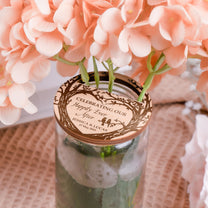 Happy Wedding - Personalized Vase Topper