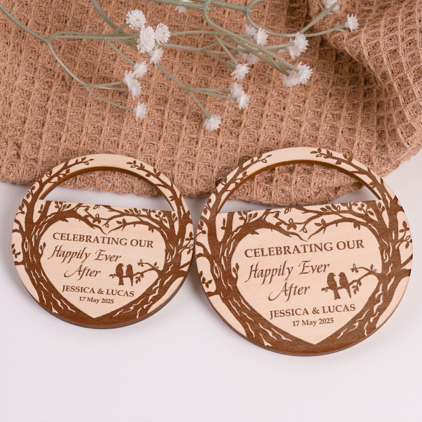 Happy Wedding - Personalized Vase Topper