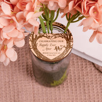 Happy Wedding - Personalized Vase Topper