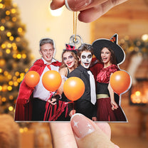 Happy Halloween Group Friend - Personalized Acrylic Photo Ornament