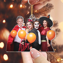 Happy Halloween Group Friend - Personalized Acrylic Photo Ornament