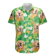 Happy St Patrick Day Together With Pet Photo - Custom Photo Hawaiian Shirts