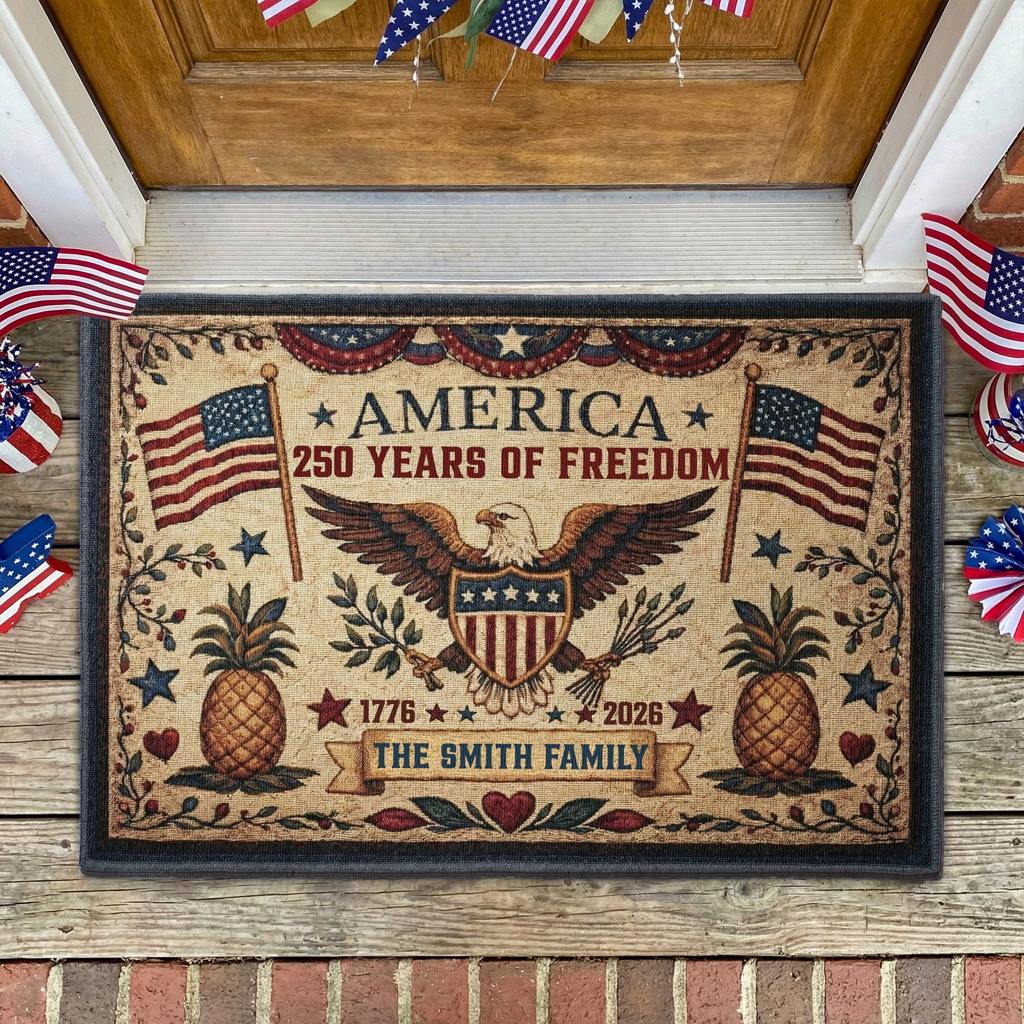 Happy-250Th-Anniversary-Semiquincentennial-Personalized-Doormat-1