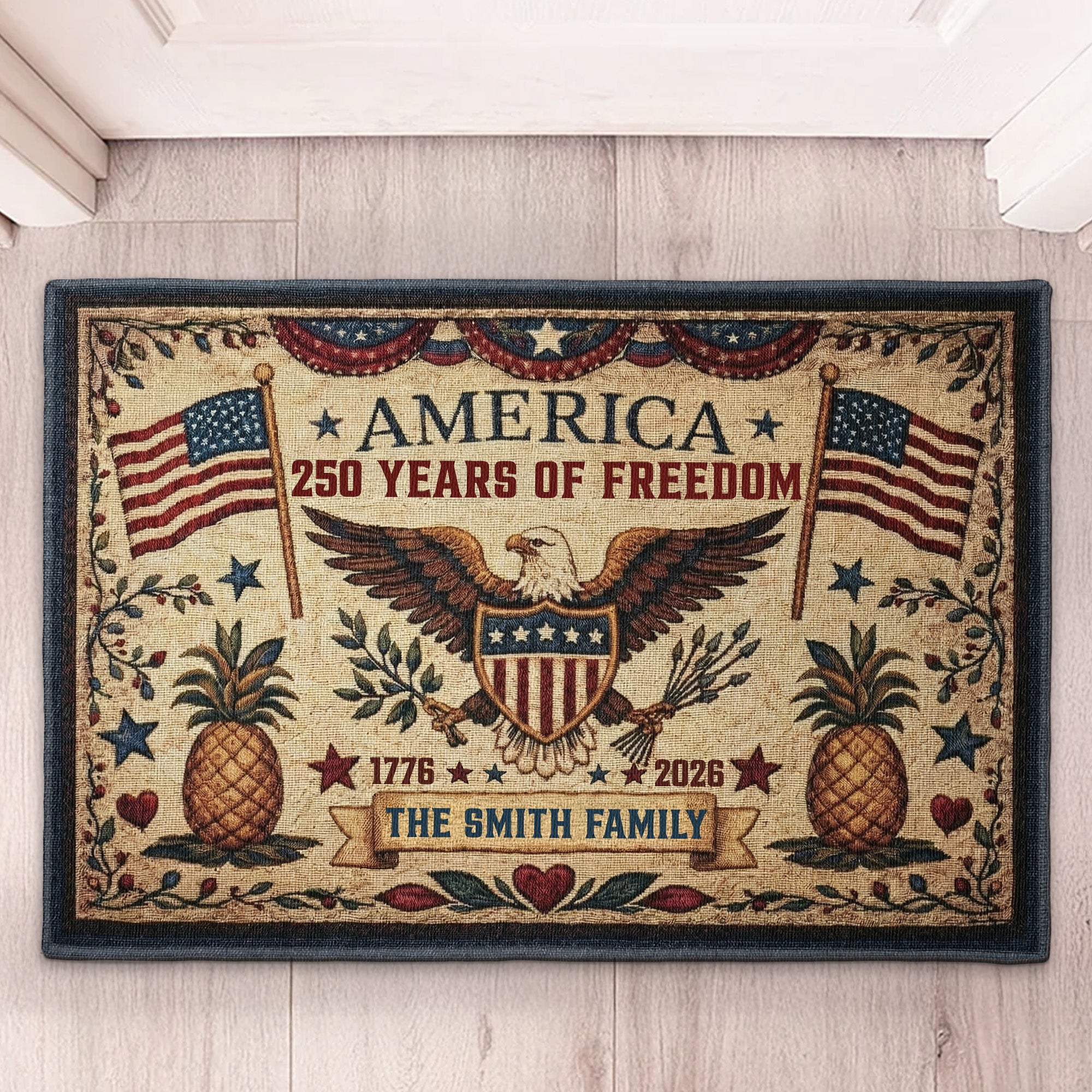 Happy-250Th-Anniversary-Semiquincentennial-Personalized-Doormat-3