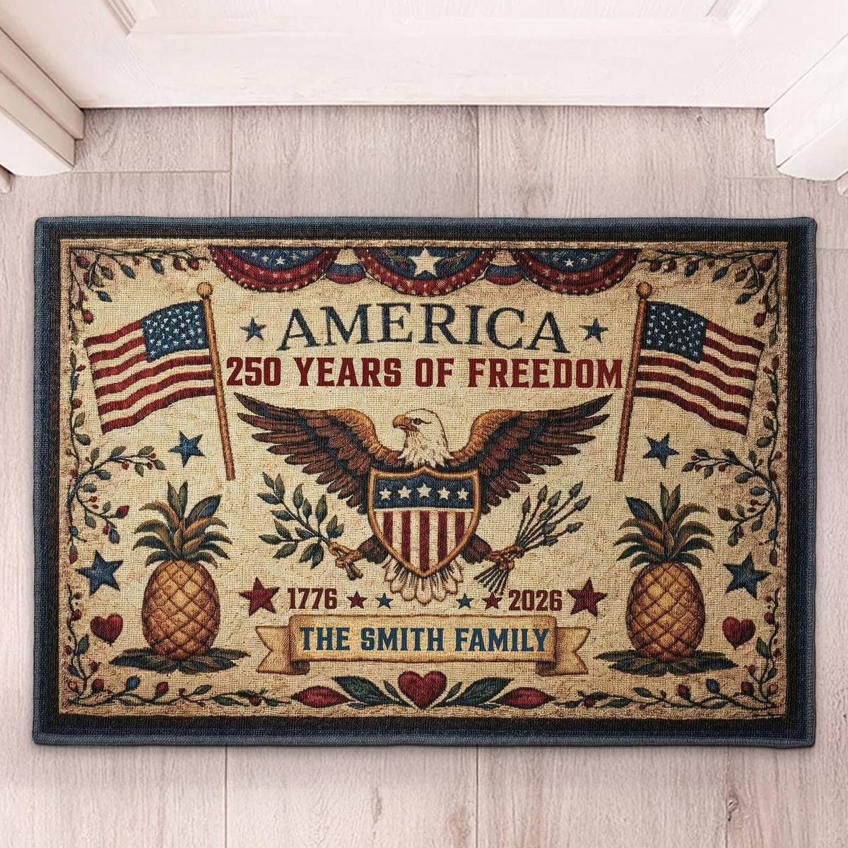 Happy-250Th-Anniversary-Semiquincentennial-Personalized-Doormat-3