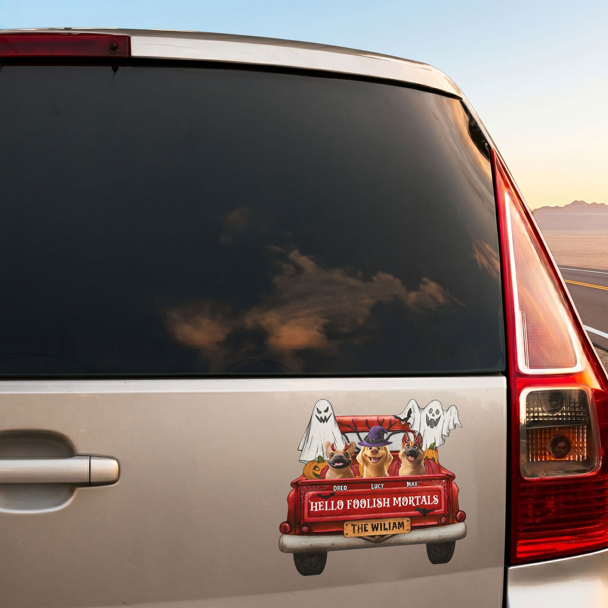 Happy-Howloween-Pumpkin-Truck-Personalized-Bumper-Sticker-4
