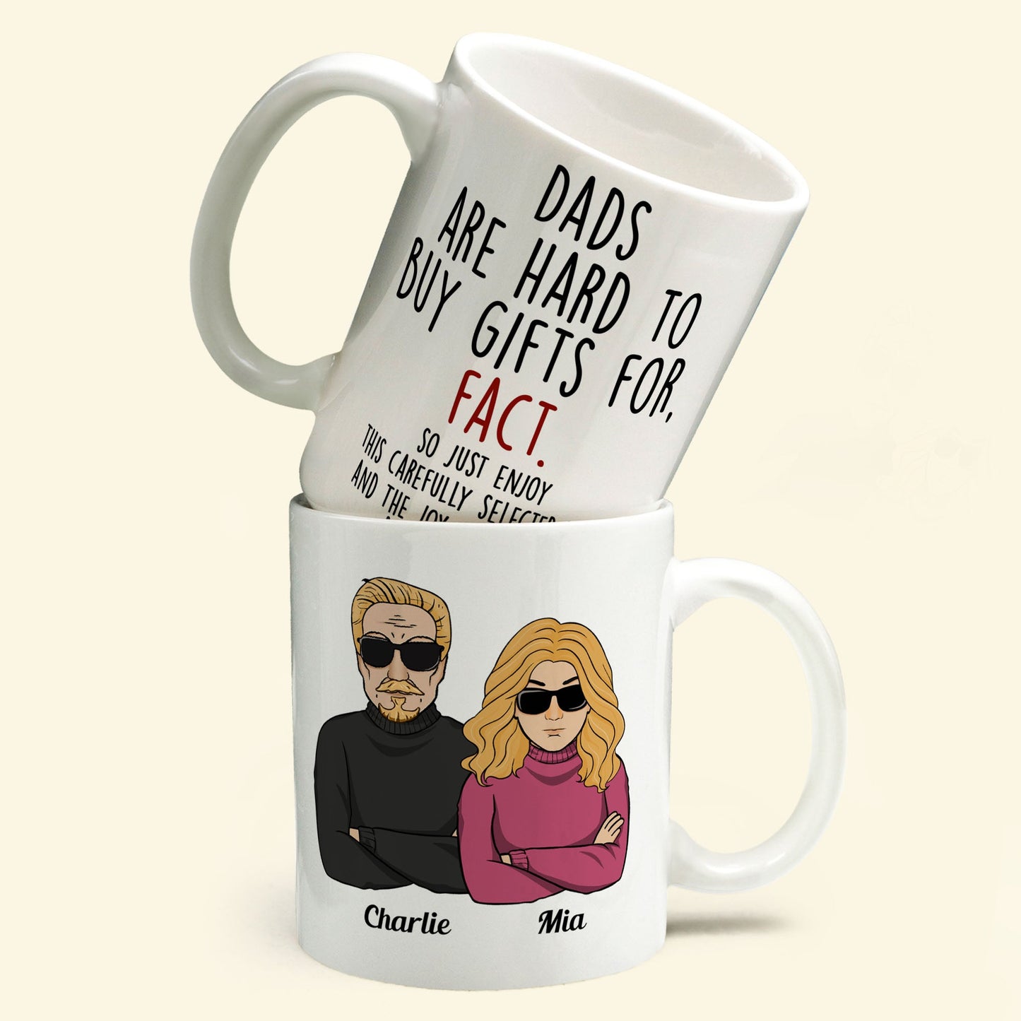 Hard To Buy Gift For. Fact - Personalized Mug - Christmas Gift For Dad, Mom, Father, Family, Loved Ones