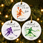He Belived He Could So He Did Gift For Sport Lovers - Personalized Ornament