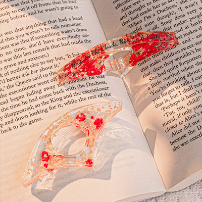 Head In The Clouds, Nose In A Book - Personalized Resin Book Page Holder