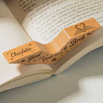 Head In The Clouds, Nose In A Book, Book Lover - Personalized Book Page Holder