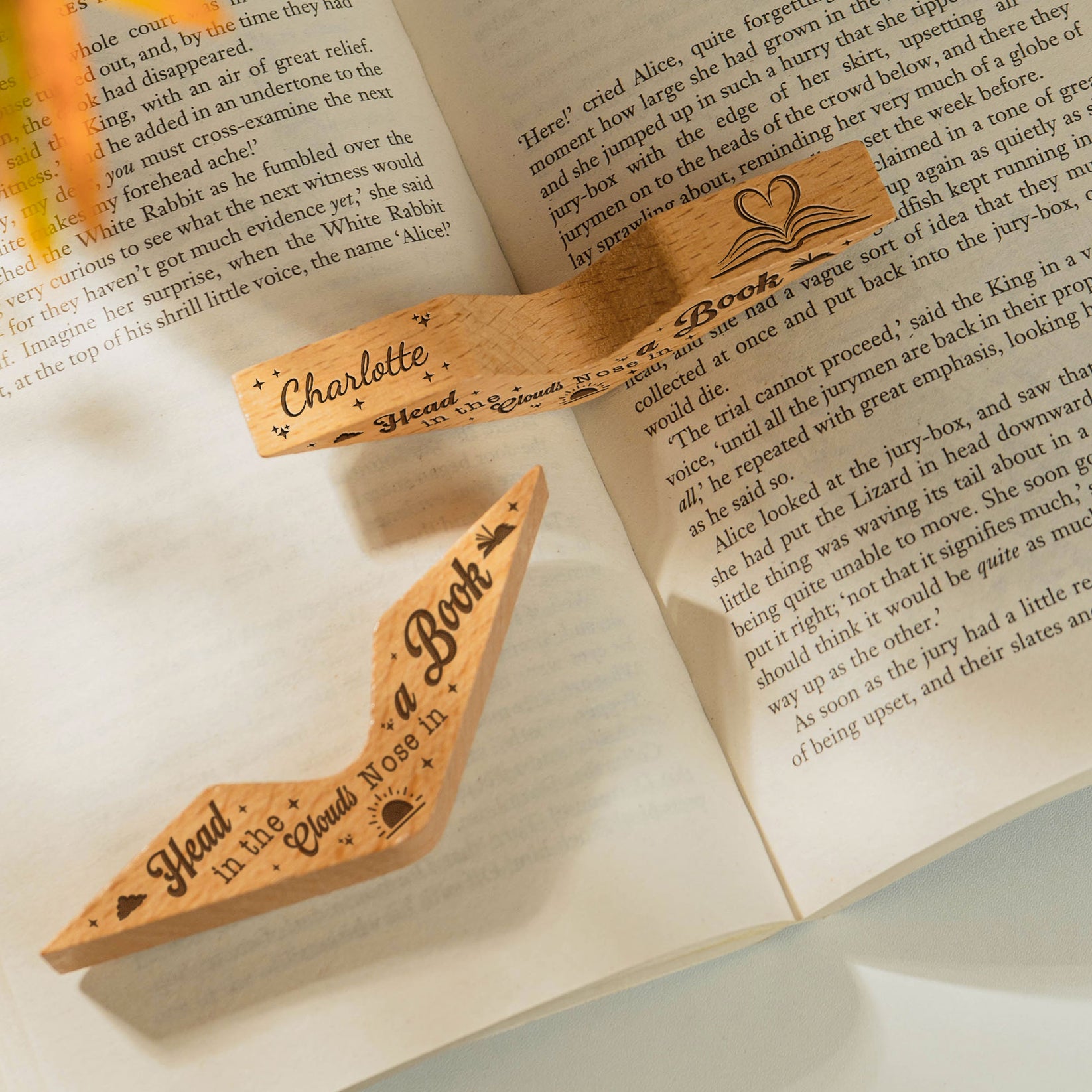 Head In The Clouds, Nose In A Book, Book Lover - Personalized Book Page ...