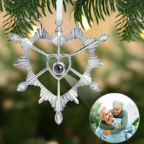 Heart-Shaped Keepsake - Personalized Photo Projection Ornament