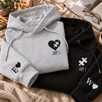 Heart-&-Puzzle-Piece-Matching-Couples-With-Roman-Numeral-Anniversary-Gift-Embroidered--Personalized-Shirt-1