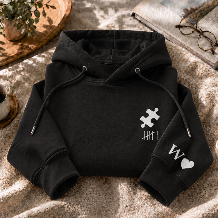 Heart-&-Puzzle-Piece-Matching-Couples-With-Roman-Numeral-Anniversary-Gift-Embroidered--Personalized-Shirt-3