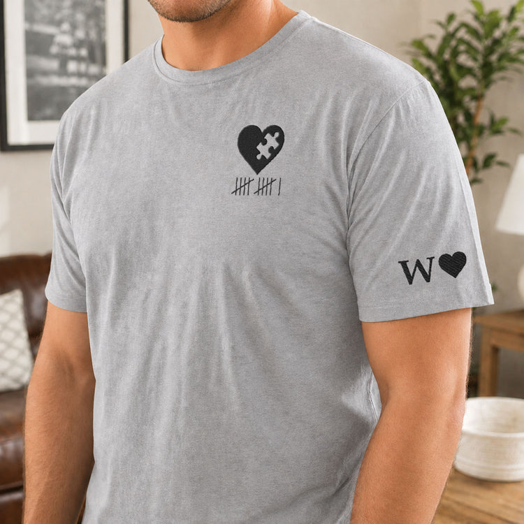 Heart-&-Puzzle-Piece-Matching-Couples-With-Roman-Numeral-Anniversary-Gift-Embroidered--Personalized-Shirt-7