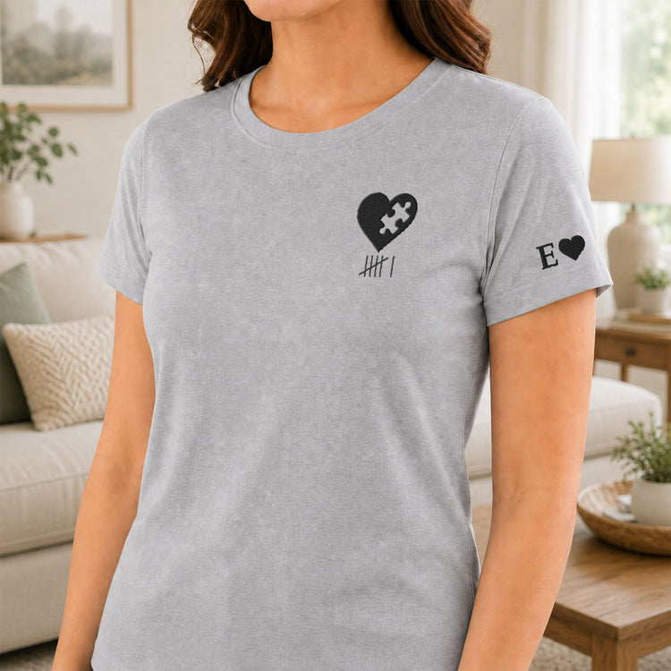 Heart-&-Puzzle-Piece-Matching-Couples-With-Roman-Numeral-Anniversary-Gift-Embroidered--Personalized-Shirt-8