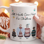 Hearts Come Home For Christmas - Personalized Mug