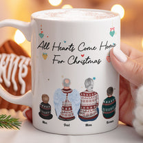 Hearts Come Home For Christmas - Personalized Mug