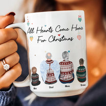 Hearts Come Home For Christmas - Personalized Mug