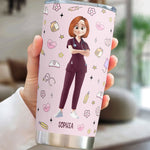 Hearts Nurse Inflated Print - Personalized Tumbler Cup