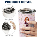 Hearts Nurse Inflated Print - Personalized Tumbler Cup