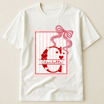 Hearts, Monogram, Kids Valentines - Personalized Shirt