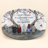 Heaven Is A Beautiful Place Because They Have My Dad Mom - Personalized Platter