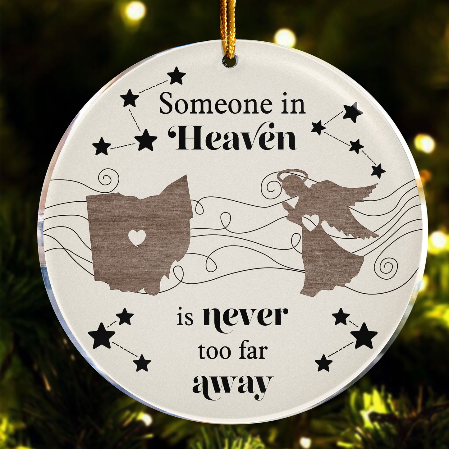 Heaven Isn't Too Far Away - Personalized Acrylic Ornament